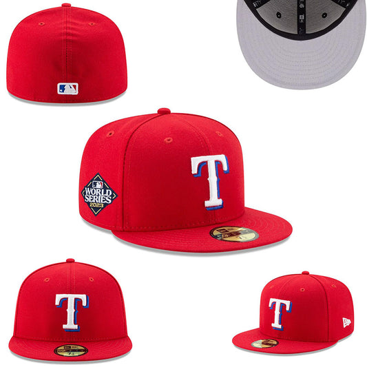 Texas Rangers 2023 World Series Red Fitted Hat