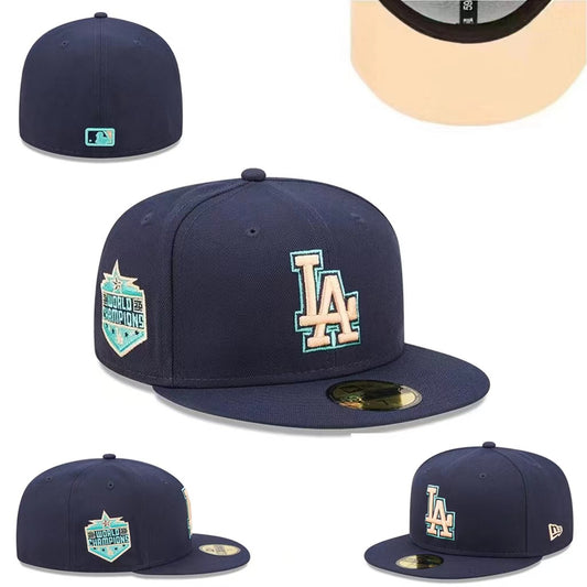 Los Angeles Dodgers Navy World Champions Hat with Side Patch