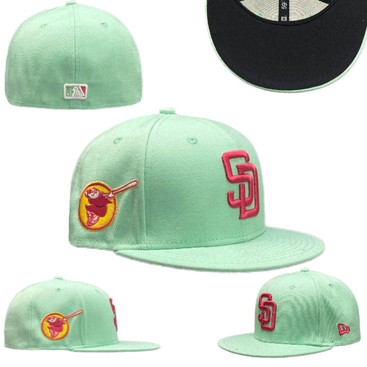 San Diego Padres Mint Green Hat with Pink Logo and Black Undervisor