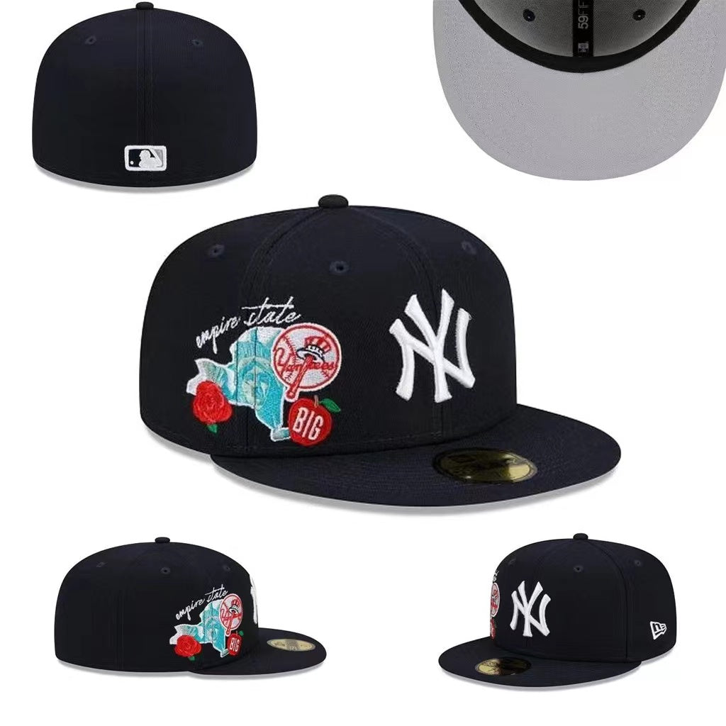 New York Yankees “Empire State Big Apple” Hat with Gray Undervisor – Navy Blue