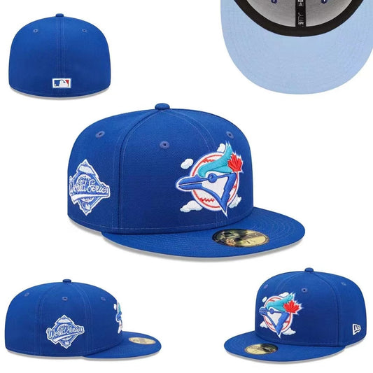 Toronto Blue Jays World Series Fitted Hat with Light Blue Underbrim – Royal Blue