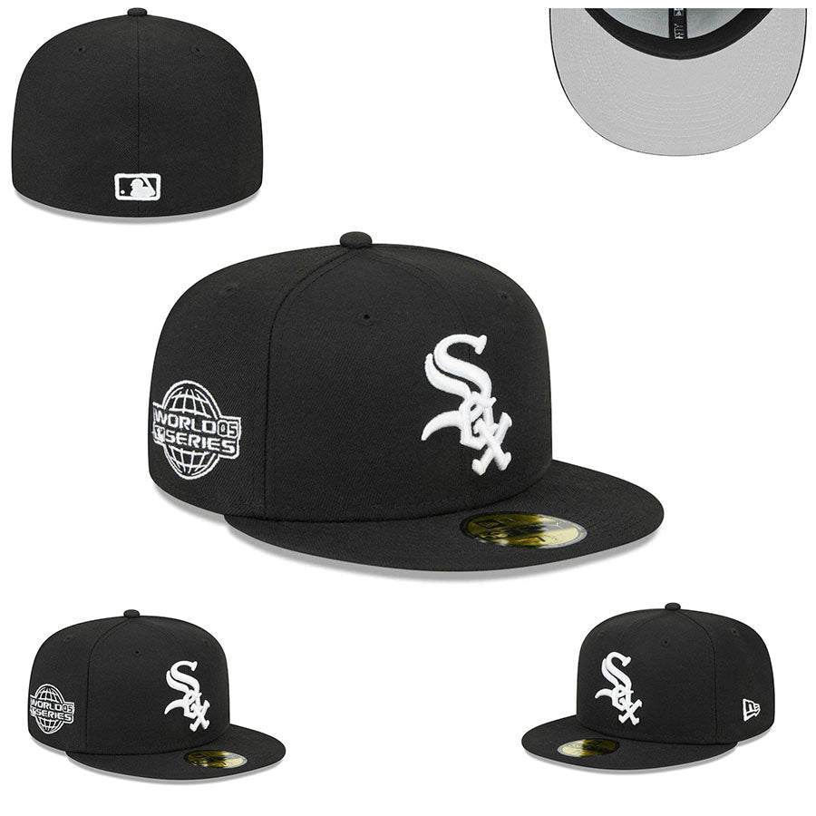 Chicago White Sox 2005 World Series Champions Fitted Hat – Black