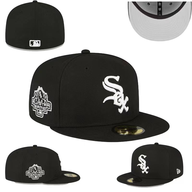 Chicago White Sox Gold Trim World Series Champions Fitted Hat – Black