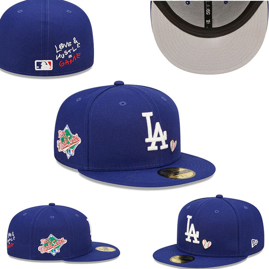 Los Angeles Dodgers Love & Hustle 1988 World Series 59FIFTY Fitted Hat – Royal Blue with Heart Embroidery