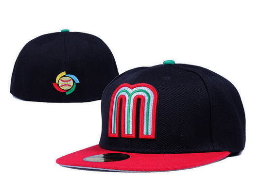 Mexico World Baseball Classic 59FIFTY Fitted Hat – Black and Red with WBC Logo