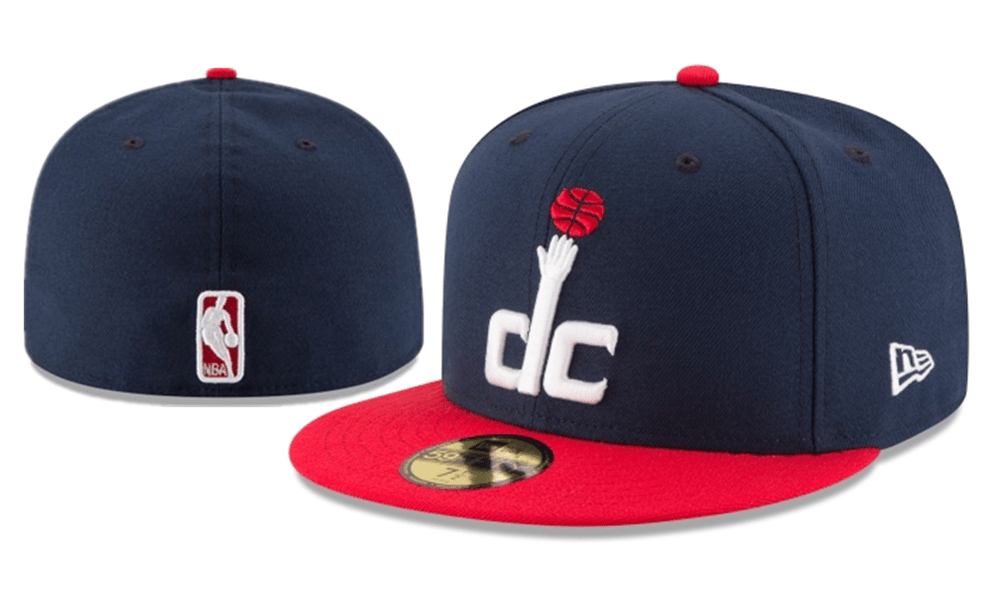 Washington Wizards NBA Snapback Cap with Embroidered DC Logo and Red Brim – Navy Blue