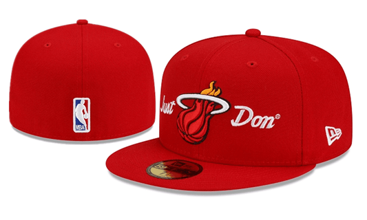 Miami Heat Just Don NBA Snapback Cap with Embroidered Logo – Red