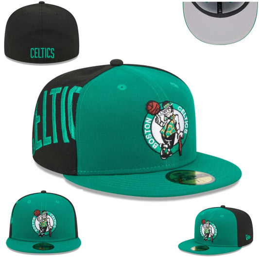 Boston Celtics NBA Snapback Cap with Embroidered Logo and Side Text – Green and Black