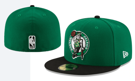 Boston Celtics NBA Snapback Cap with Embroidered Logo and Black Brim – Green