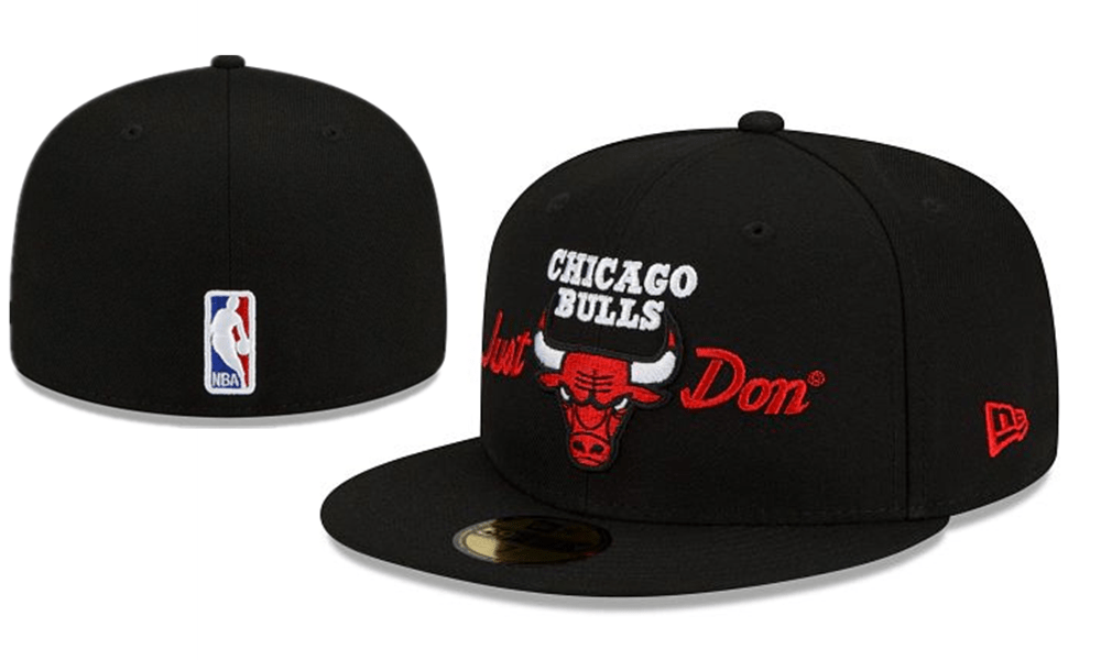 Chicago Bulls Just Don NBA Snapback Cap with Embroidered Logo – Black