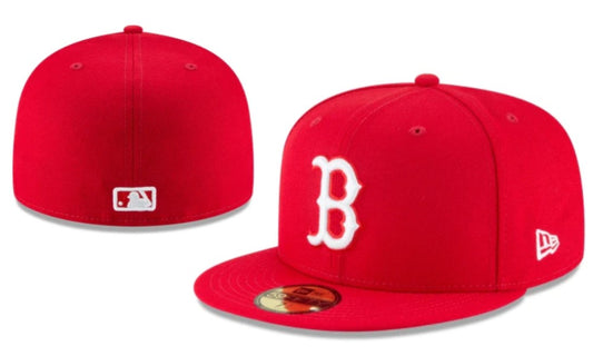 Boston Red Sox Red Fitted Hat with Classic White Logo