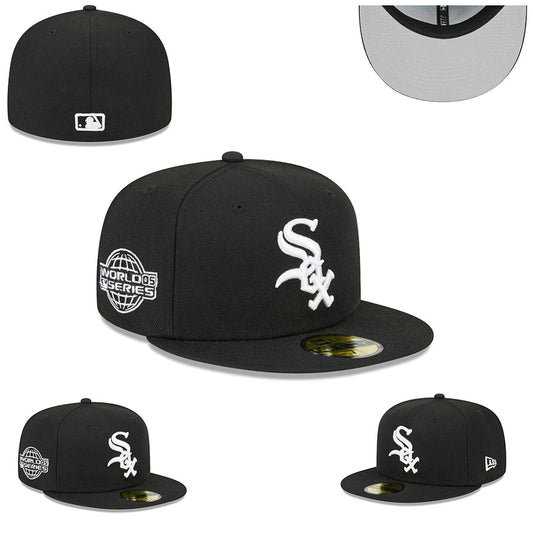 Chicago White Sox Fitted MLB Hat with 2005 World Series Patch – Black