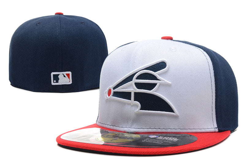 Chicago White Sox Fitted MLB Hat with Retro Batter Logo – Navy, White, and Red