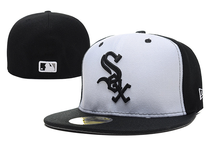 Chicago White Sox Fitted MLB Hat with Two-Tone Black and White Design