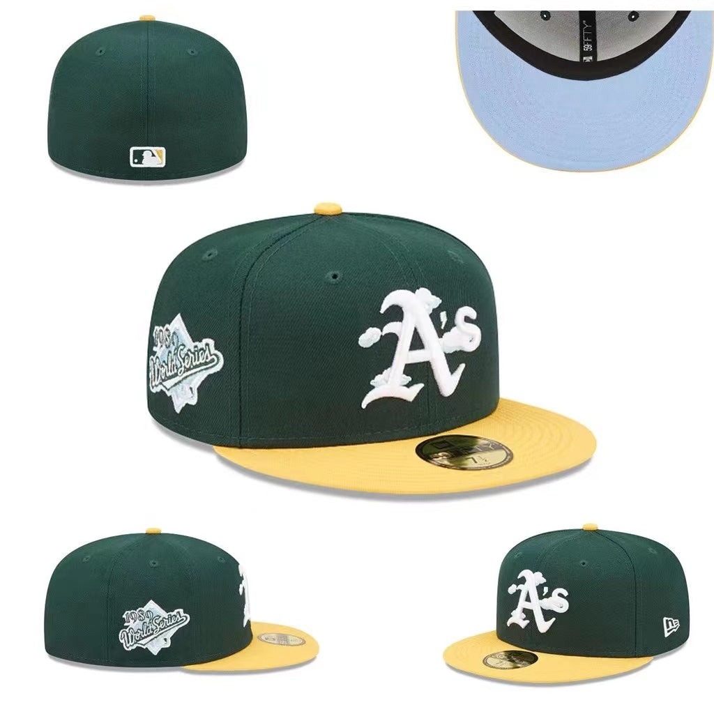 Oakland Athletics Green & Yellow 1989 World Series Fitted Hat