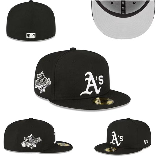 Oakland Athletics Black 1989 World Series Fitted Hat