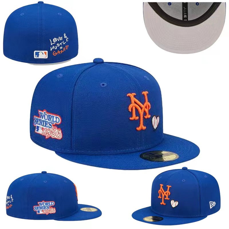 New York Mets 59FIFTY Fitted Hat with 1986 World Series Patch – Blue