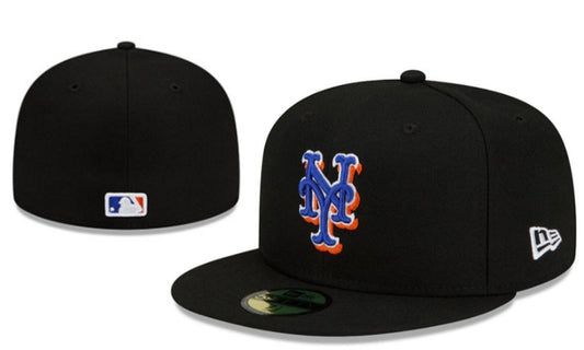 Official New York Mets Black 59FIFTY Fitted Cap – Iconic Style for True Fans