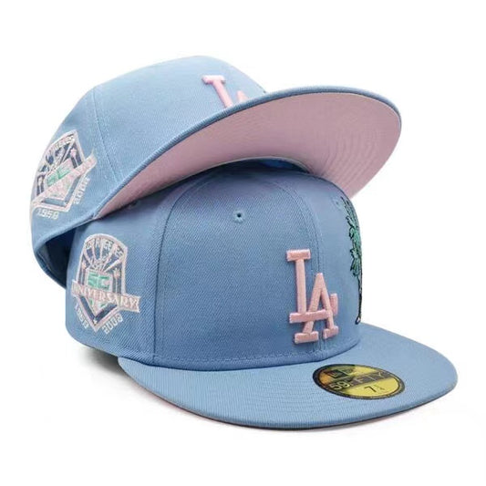 Los Angeles Dodgers Pastel Blue 75th Anniversary Fitted Cap