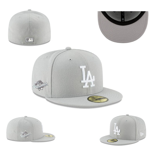 Los Angeles Dodgers Gray Fitted Hat with 1959 World Series Side Patch