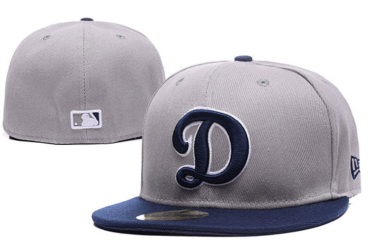 Los Angeles Dodgers Gray and Navy Fitted Hat with Vintage “D” Logo