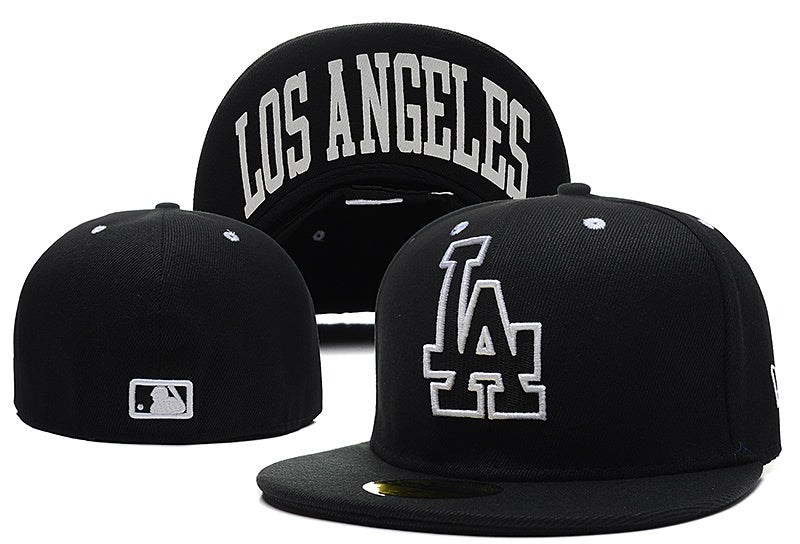 Los Angeles Dodgers Royal Blue Fitted Hat with White LA Logo and Undervisor Text