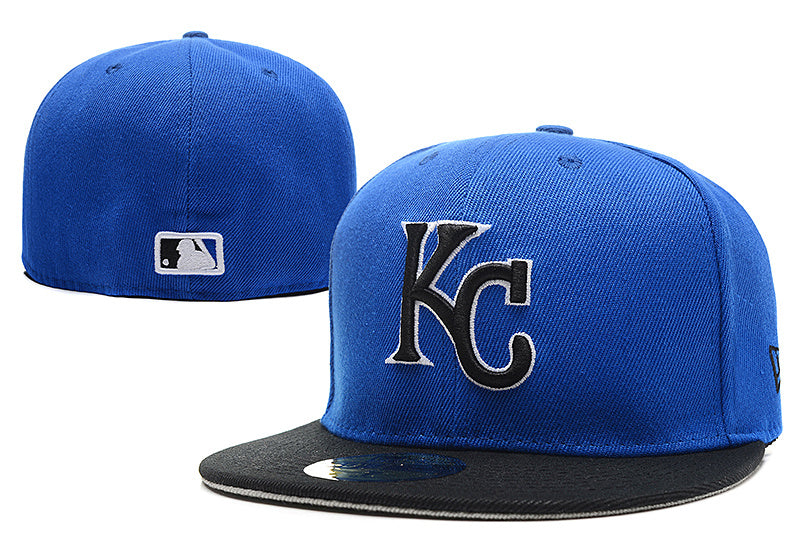 Kansas City Royals Blue and Black Fitted Cap – Embroidered Team Logo