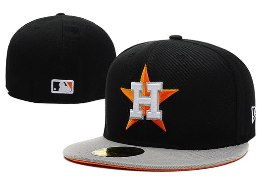 Houston Astros Navy Fitted Cap with Orange Highlights