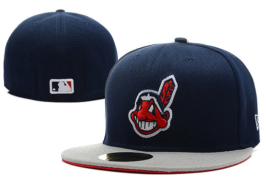 Cleveland Guardians Navy and Gray Fitted Hat with Embroidered Logo