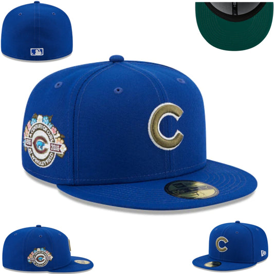 Chicago Cubs Centennial Edition Royal Blue Baseball Hat – Wrigley Field 100-Year Anniversary Fitted Cap