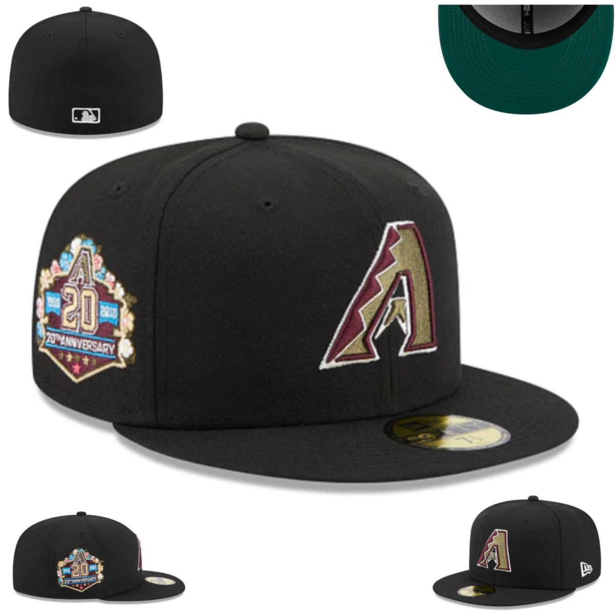 Arizona Diamondbacks 20th Anniversary Black Fitted Hat