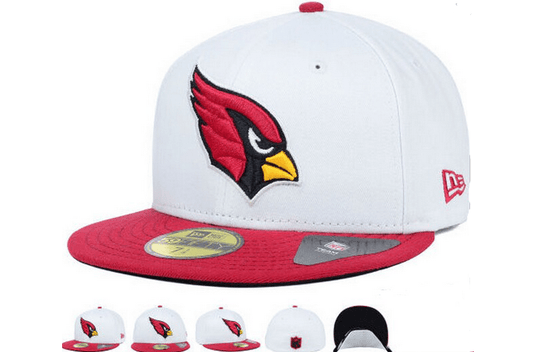 Arizona Cardinals White and Red Snapback Hat with Bold Team Logo