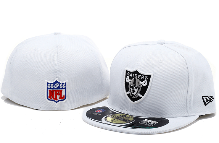 Las Vegas Raiders White Snapback Hat with Official NFL Logo