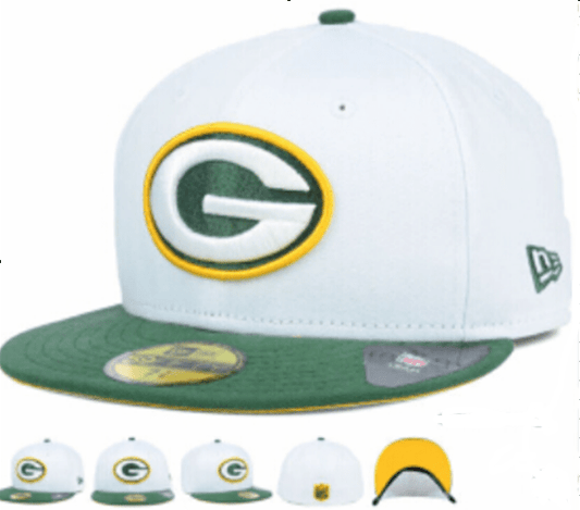 Green Bay Packers White and Green NFL Snapback Hat with Iconic Team Logo