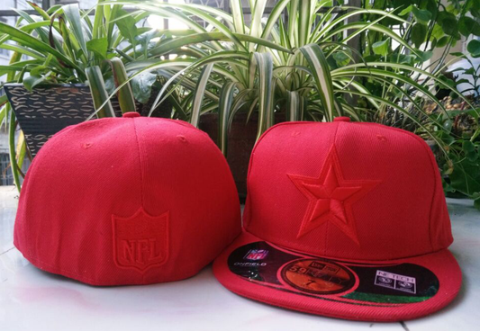 Red NFL Star Snapback Hat with Bold Embroidered Logo