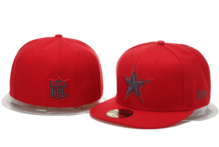 NFL Red Snapback Hat with Embroidered Star Logo