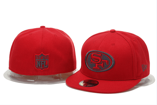 NFL San Francisco 49ers Red Snapback Hat with Embroidered Logo