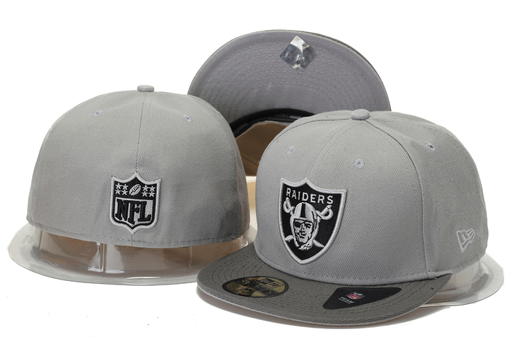 Las Vegas Raiders Gray Snapback Hat with Embroidered Logo