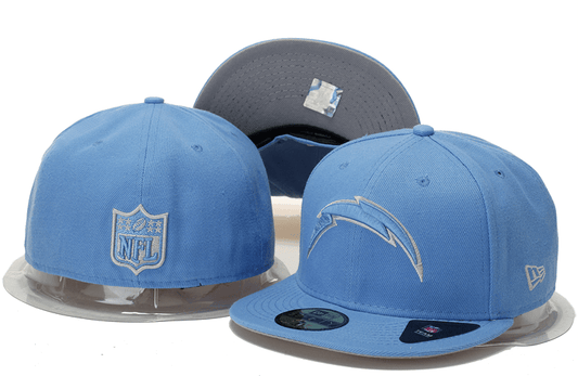 Los Angeles Chargers Light Blue Snapback Hat with Embroidered Lightning Bolt Logo