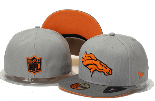 Denver Broncos Gray and Orange Embroidered Logo Snapback Hat