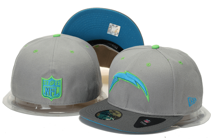 NFL Los Angeles Chargers Gray & Neon Green Fitted Hat – Premium Design