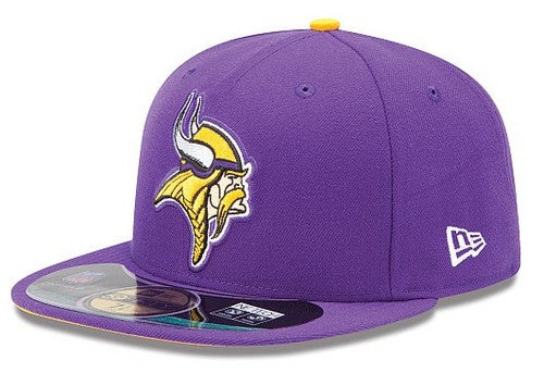 Minnesota Vikings NFL Fitted Hat with Team Logo – Purple and Yellow