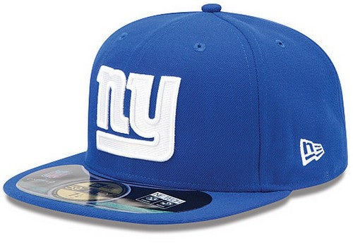 New York Giants NFL Fitted Hat with Embroidered Logo – Blue