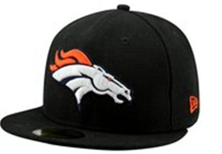 Denver Broncos NFL Fitted Hat with Team Logo – Sleek Black