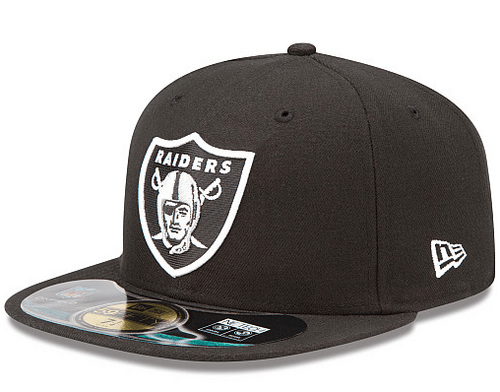 Las Vegas Raiders NFL Fitted Hat with Classic Logo – Black