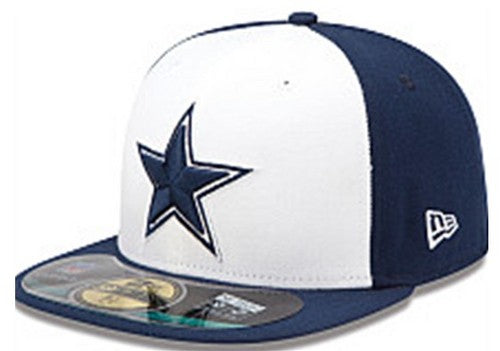 Dallas Cowboys Two-Tone Snapback Hat with Embroidered Star Logo – Navy Blue and White