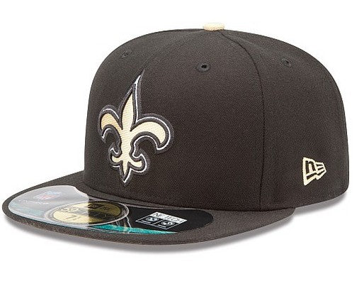 New Orleans Saints Snapback Hat with Embroidered Fleur-de-Lis Logo – Black and Gold