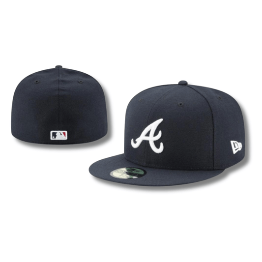 Atlanta Braves Authentic On-Field Fitted Hat with White Logo – Navy Blue