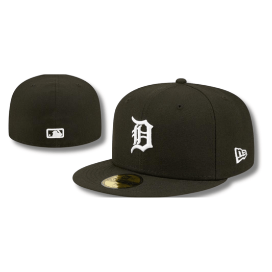 Detroit Tigers Authentic On-Field Fitted Hat with Classic Logo – Black