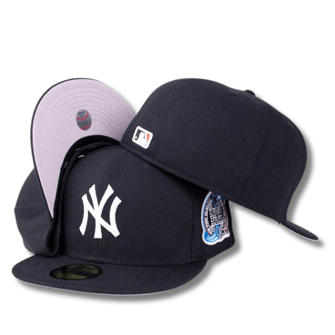 New York Yankees Subway Series Fitted Hat with Lavender Undervisor – Navy Blue